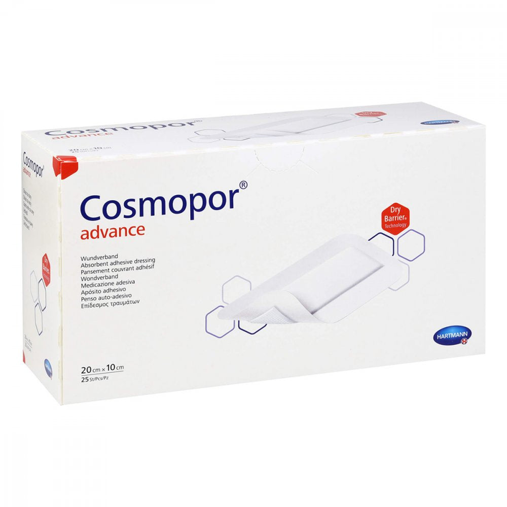 Das Produktfoto zeigt Cosmopor Advance Wundverband 10x20 Cm (25 stk) PZN 15823463