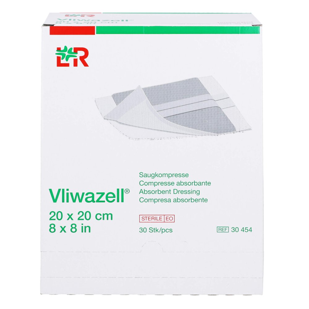 Vliwazell Saugkompressen Steril 20x20 Cm (30 stk)