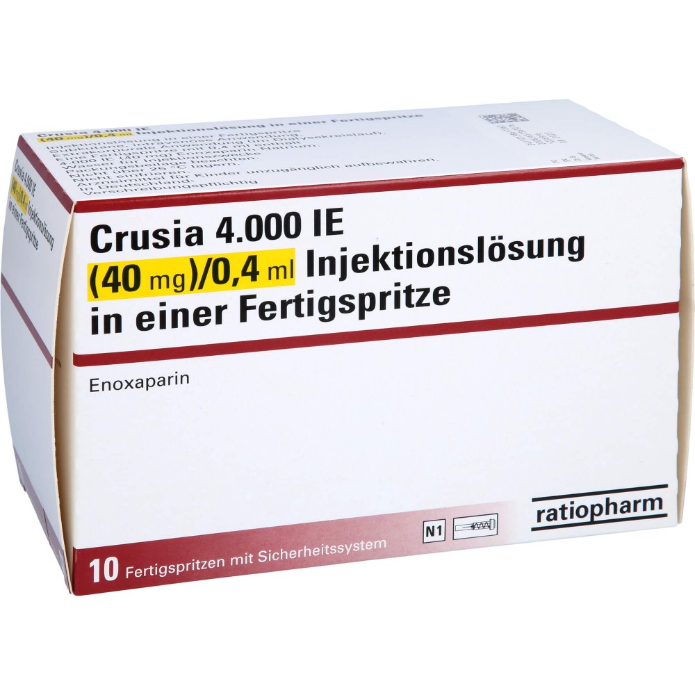 Crusia 4.000 I.E. 40 Mg/0,4 Ml Ilo F.Sp.+Sich-Sys. (10 stk)