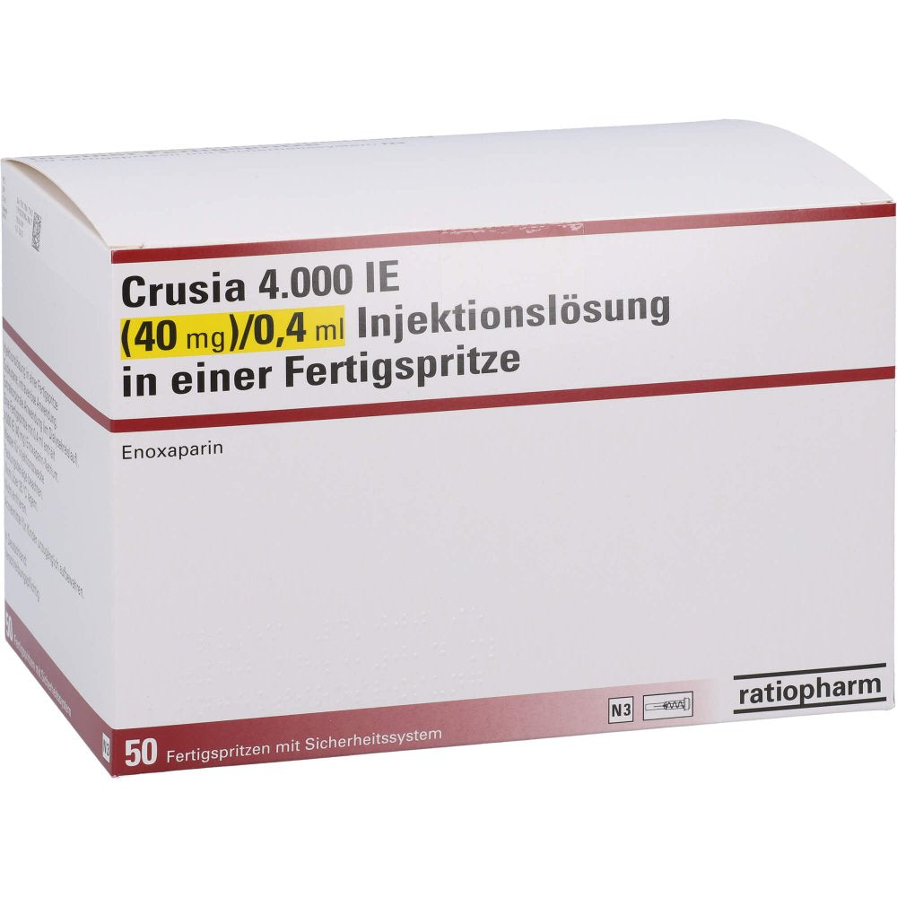 Crusia 4.000 I.E. 40 Mg/0,4 Ml Ilo F.Sp.+Sich-Sys. (50 stk)