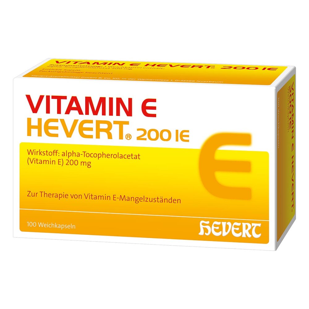 Vitamin E Hevert 200 I.E. Weichkapseln (100 stk)