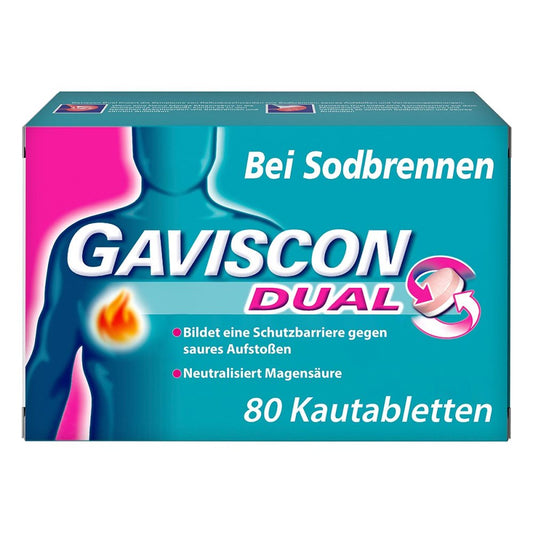 Gaviscon Dual 250mg/106,5mg/187,5mg Kautabletten (80 stk)
