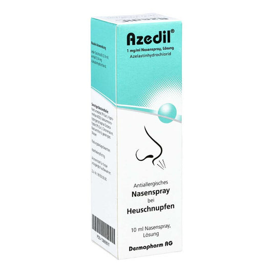 Das Produktfoto zeigt Azedil 1 Mg/Ml Nasenspray Lösung (10 ml) PZN 15869011