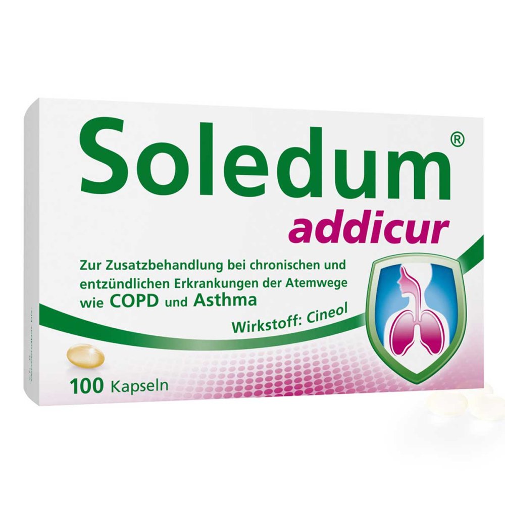 Soledum Addicur 200 Mg Magensaftres.Weichkapseln (100 stk)
