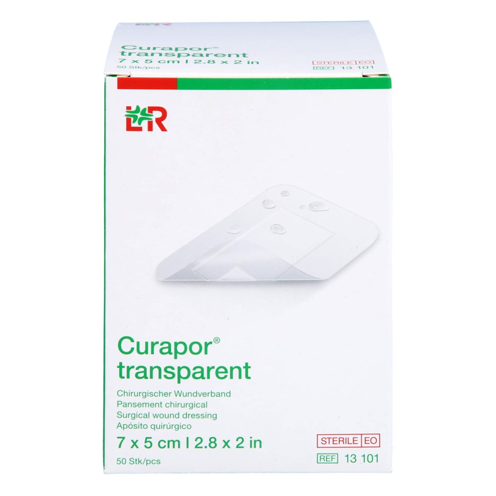 Curapor Wundverband Steril Transparent 5x7 Cm (50 stk)