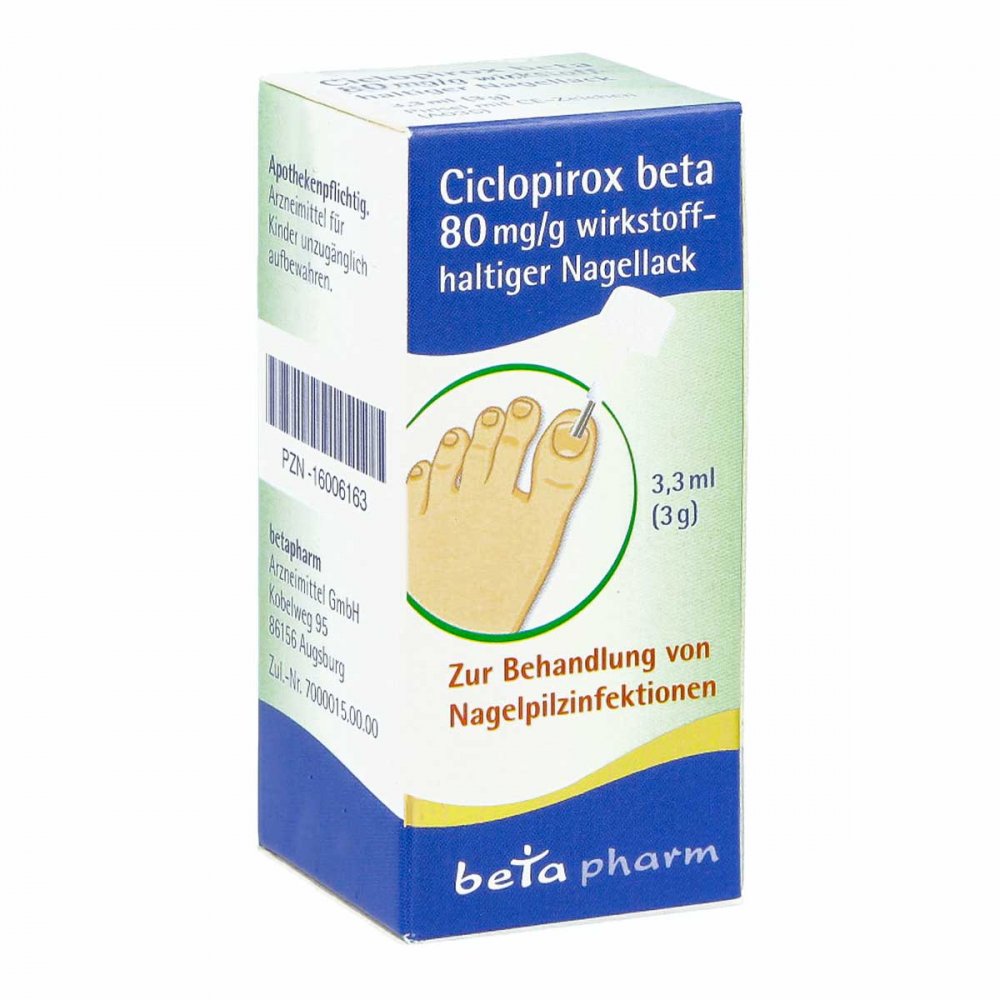 Ciclopirox Beta 80 Mg/G Wirkstoffhalt.Nagellack (3.3 ml)