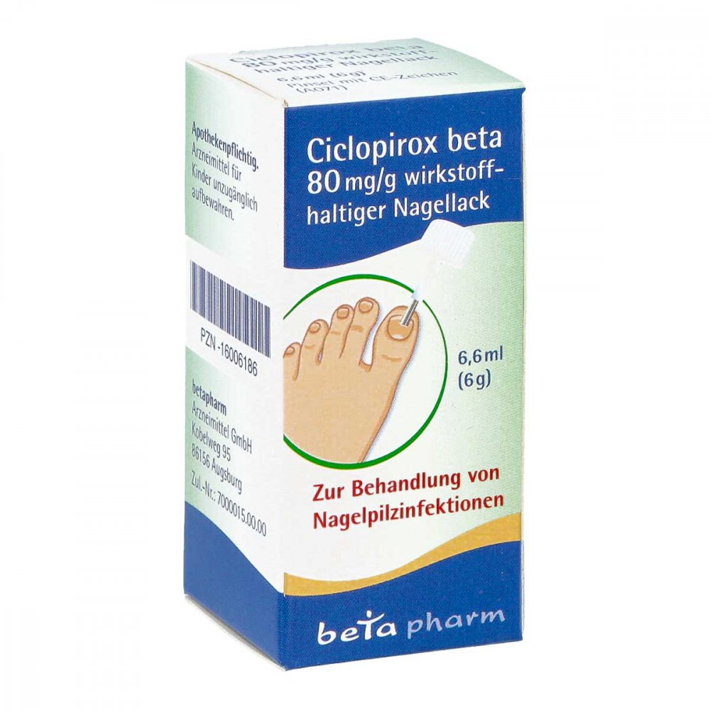 Ciclopirox Beta 80 Mg/G Wirkstoffhalt.Nagellack (6.6 ml)