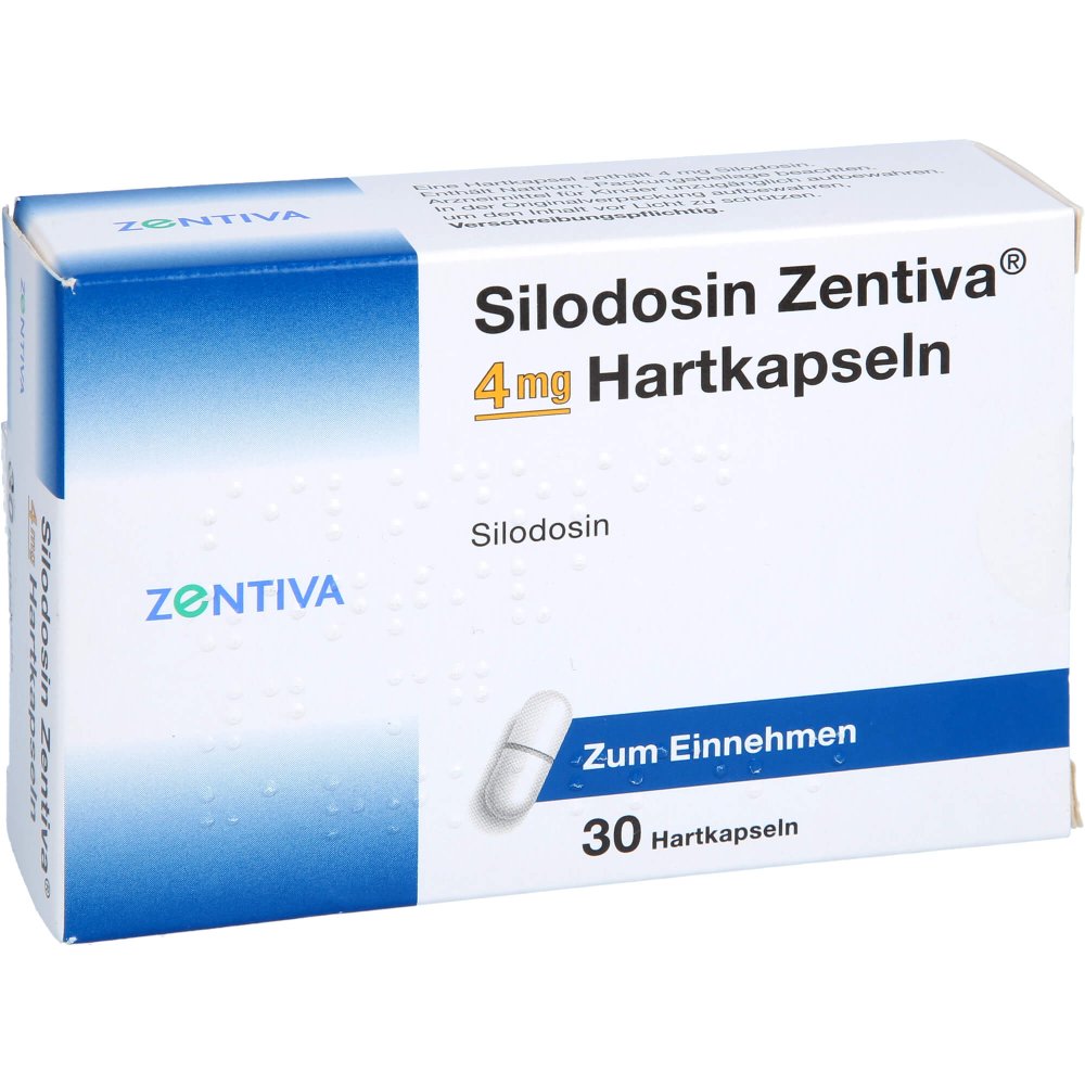 Das Produktfoto zeigt Silodosin Zentiva 4 Mg Hartkapseln (30 stk) PZN 16010259