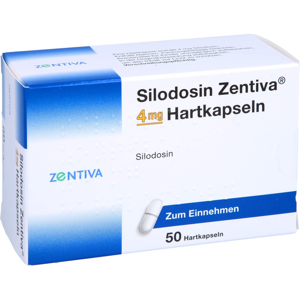 Das Produktfoto zeigt Silodosin Zentiva 4 Mg Hartkapseln (50 stk) PZN 16010265