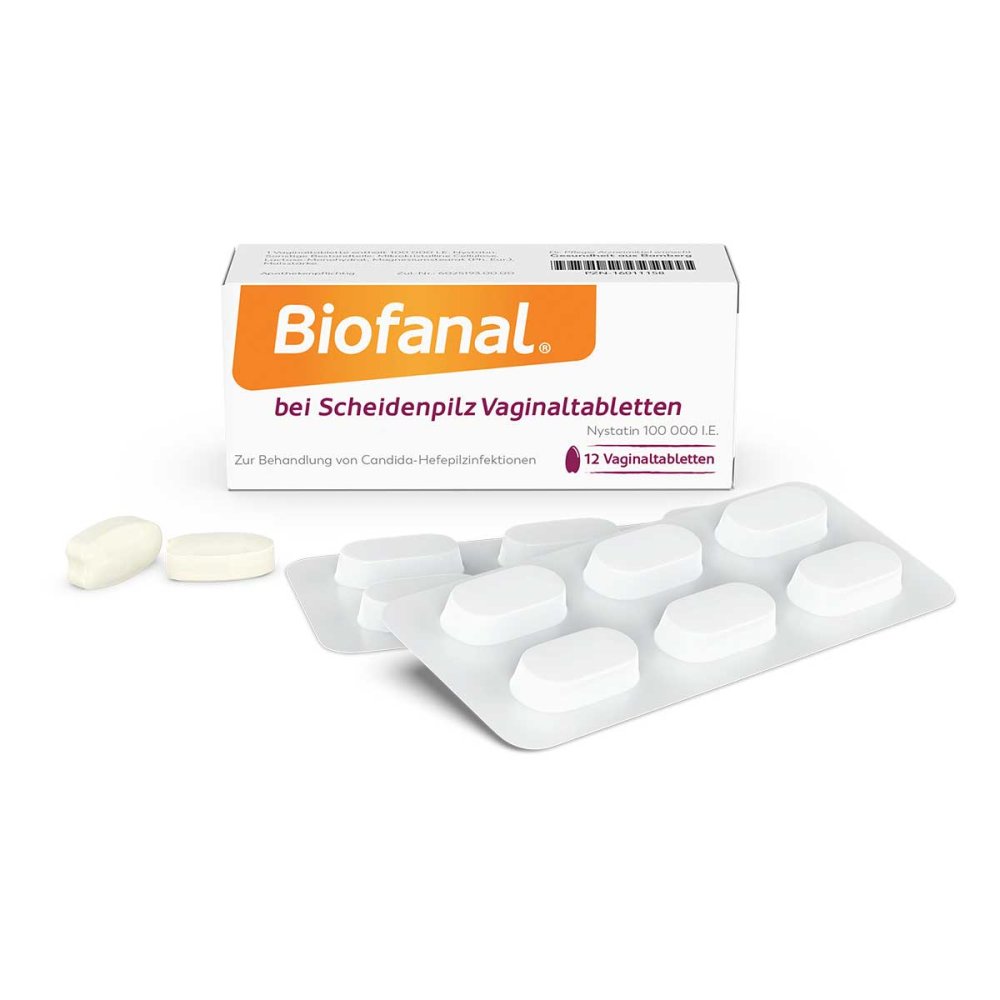 Biofanal Bei Scheidenpilz 100 000 I.E. Vaginaltab. (12 stk)