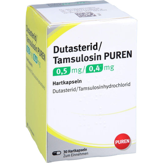 Das Produktfoto zeigt Dutasterid/Tamsulosin Puren 0,5 Mg/0,4 Mg Hartkps. (30 stk) PZN 16012985