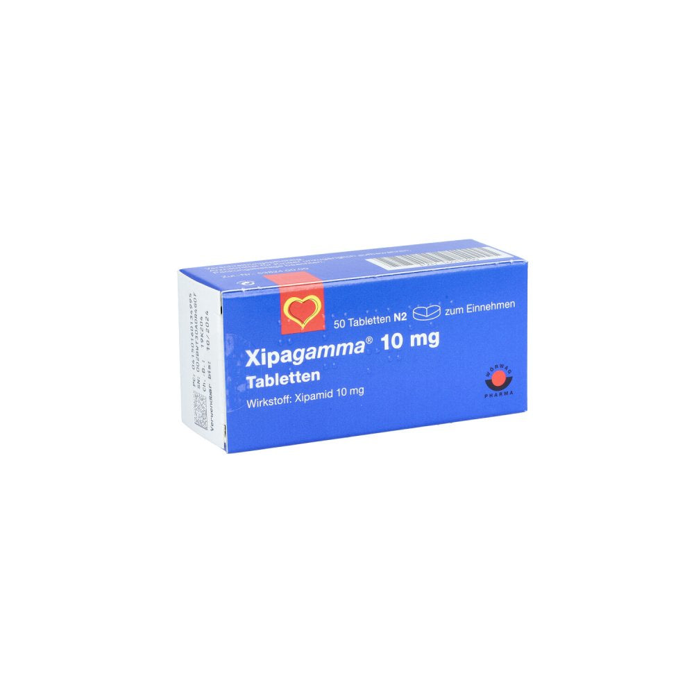 Das Produktfoto zeigt Xipagamma 10 Mg Tabletten (50 stk) PZN 16013499