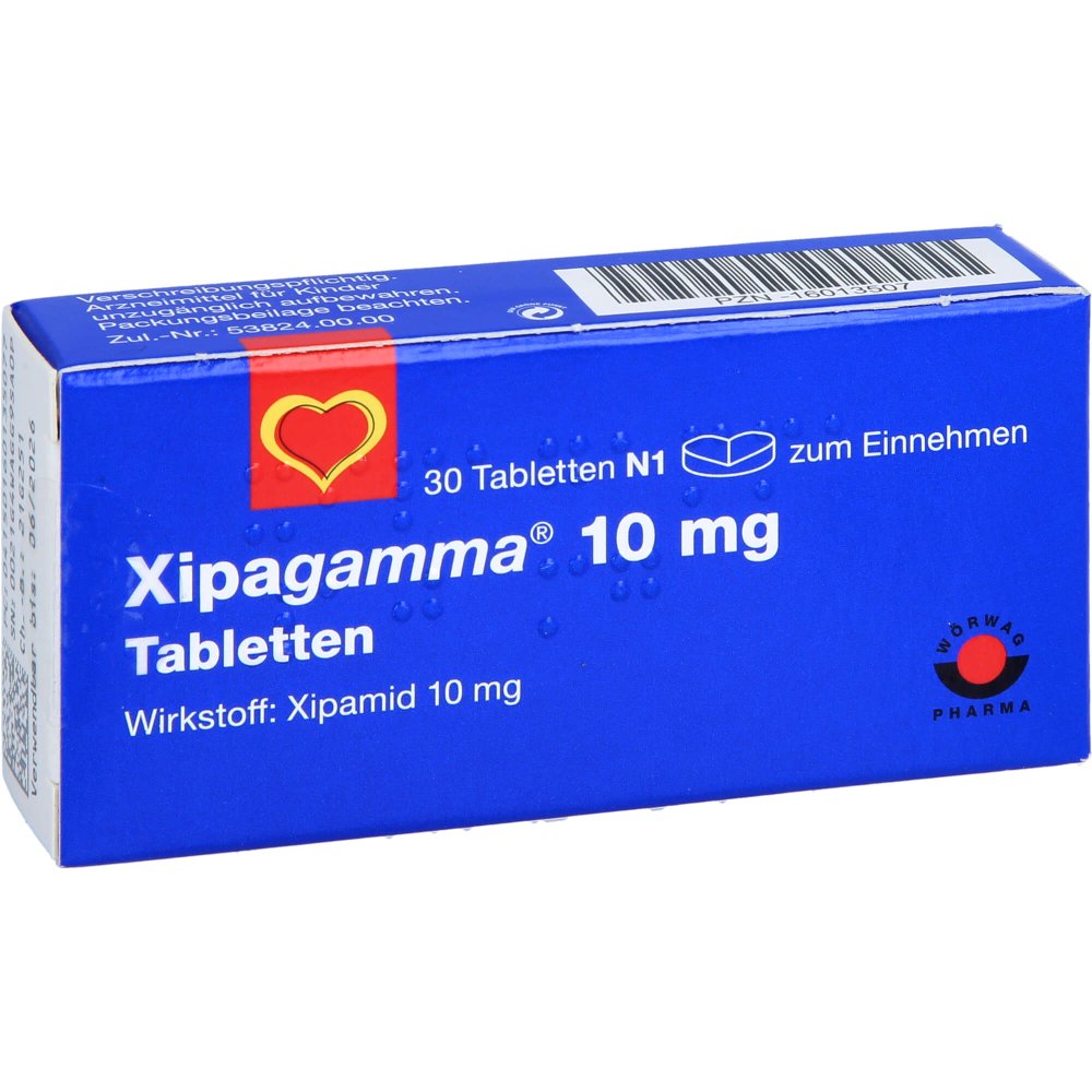 Das Produktfoto zeigt Xipagamma 10 Mg Tabletten (30 stk) PZN 16013507