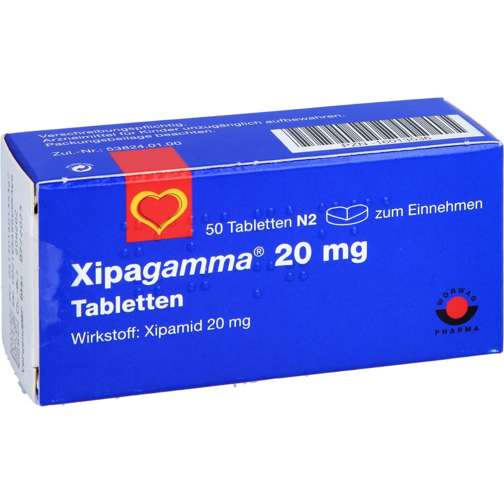 Das Produktfoto zeigt Xipagamma 20 Mg Tabletten (50 stk) PZN 16013536
