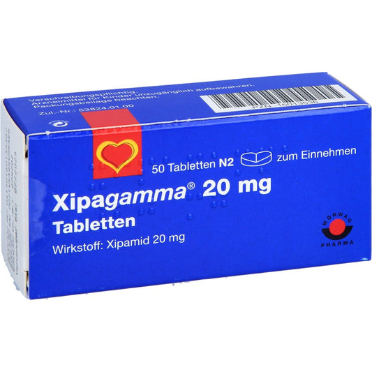 Das Produktfoto zeigt Xipagamma 20 Mg Tabletten (50 stk) PZN 16013536