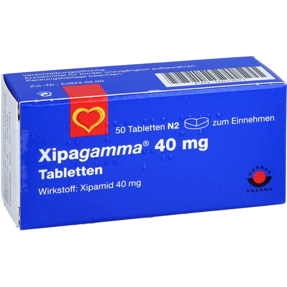Das Produktfoto zeigt Xipagamma 40 Mg Tabletten (50 stk) PZN 16013571