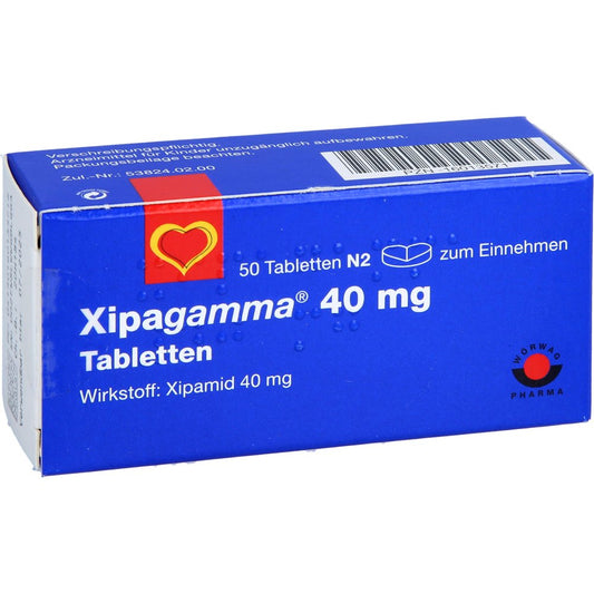 Das Produktfoto zeigt Xipagamma 40 Mg Tabletten (50 stk) PZN 16013571