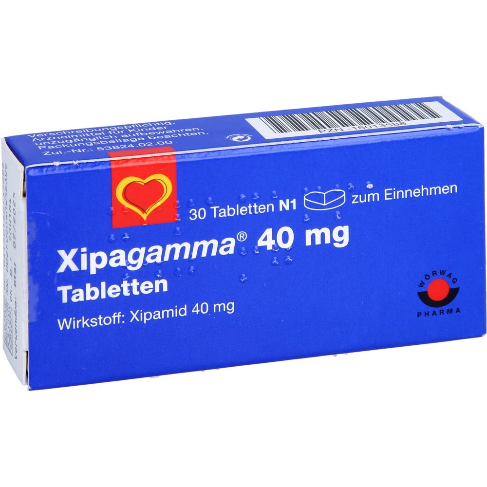 Das Produktfoto zeigt Xipagamma 40 Mg Tabletten (30 stk) PZN 16013588