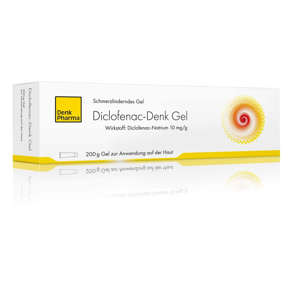 Das Produktfoto zeigt Diclofenac-Denk Gel 10 Mg/G (200 g) PZN 16020602