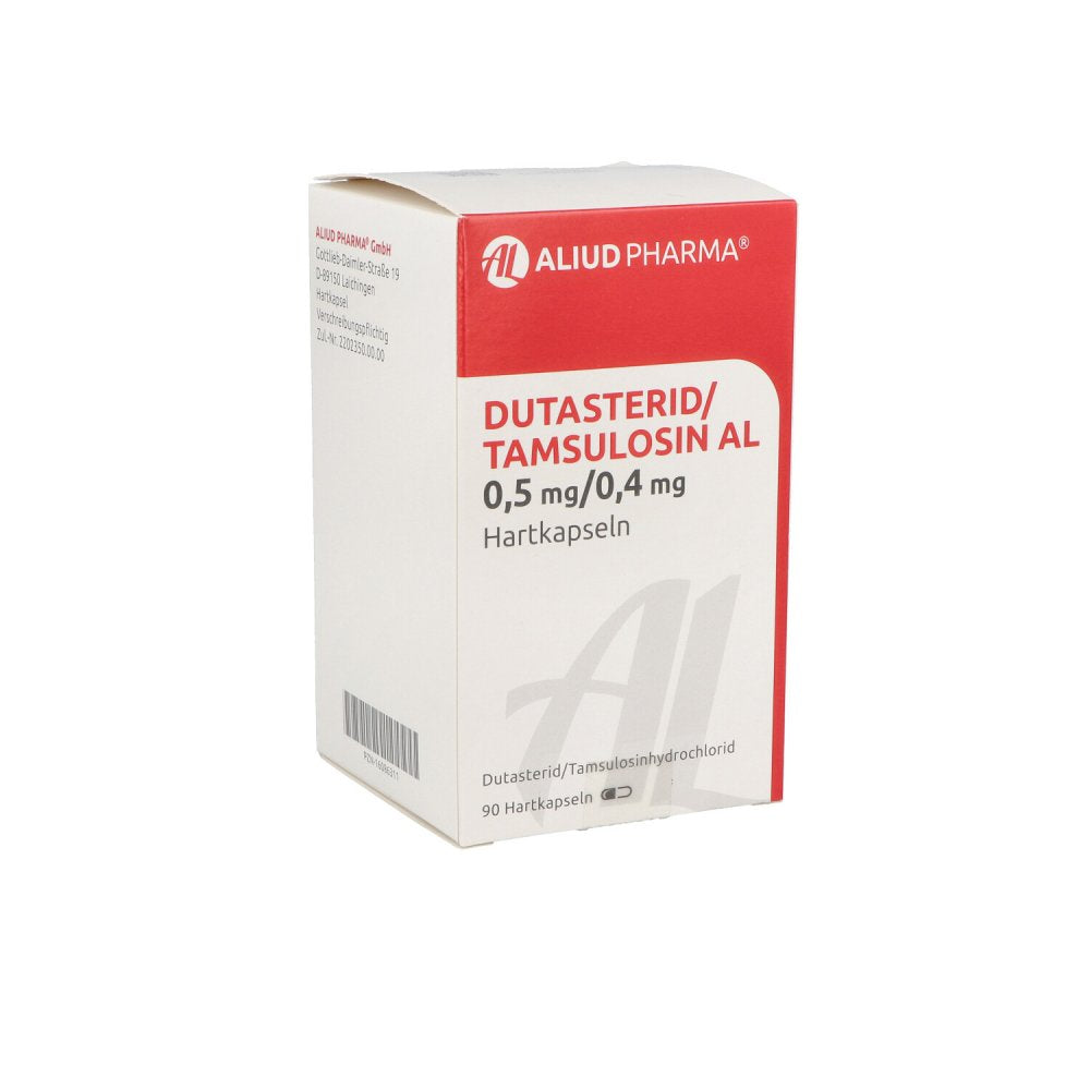 Das Produktfoto zeigt Dutasterid/Tamsulosin Al 0,5 Mg/0,4 Mg Hartkapseln (90 stk) PZN 16086311