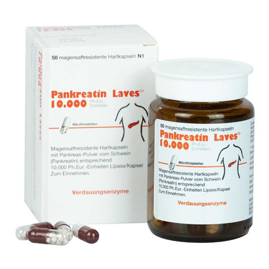 Pankreatin Laves 10.000 Ph.Eur.-Einh.Msr.Hartkaps. (50 stk)