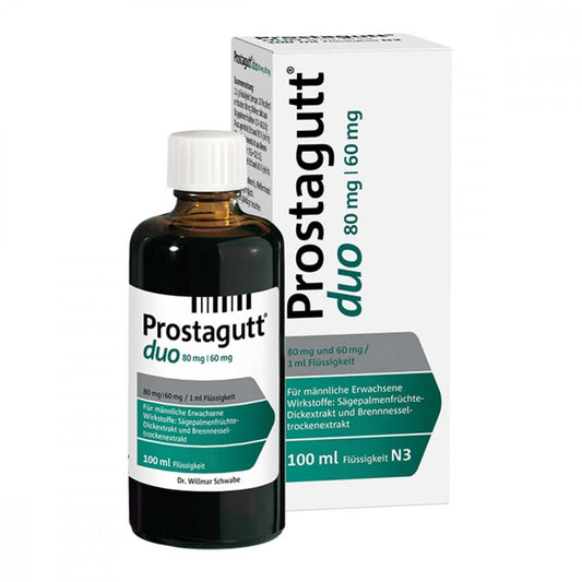 Das Produktfoto zeigt Prostagutt Duo 80 Mg/60 Mg Flüssig (100 ml) PZN 16151801