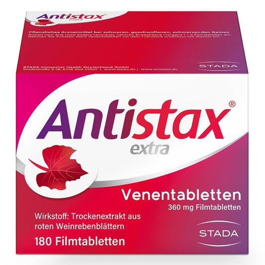 Das Produktfoto zeigt Antistax Extra Venentabletten (180 stk) PZN 16156023