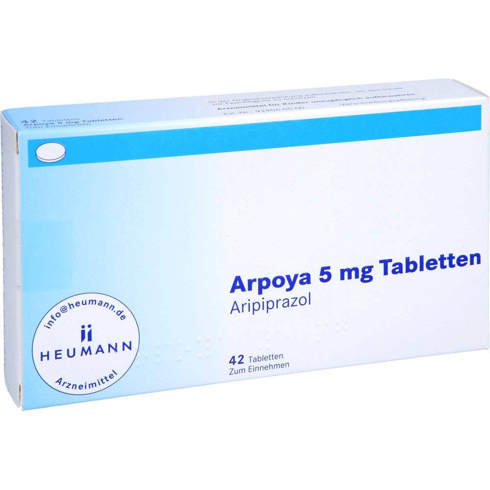 Das Produktfoto zeigt Arpoya 5 Mg Tabletten (42 stk) PZN 16197683
