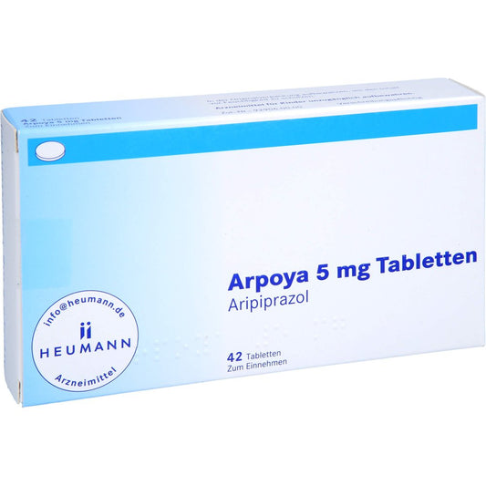 Das Produktfoto zeigt Arpoya 5 Mg Tabletten (42 stk) PZN 16197683