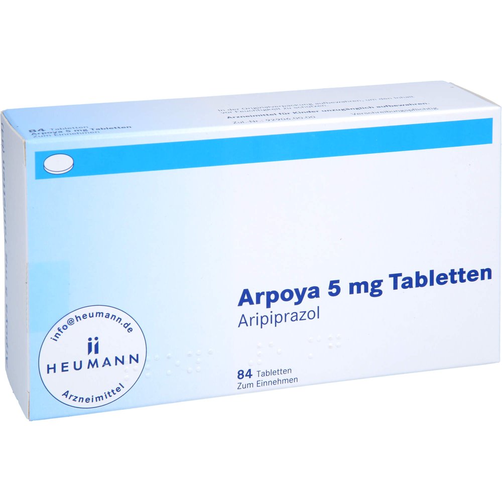 Das Produktfoto zeigt Arpoya 5 Mg Tabletten (84 stk) PZN 16197708