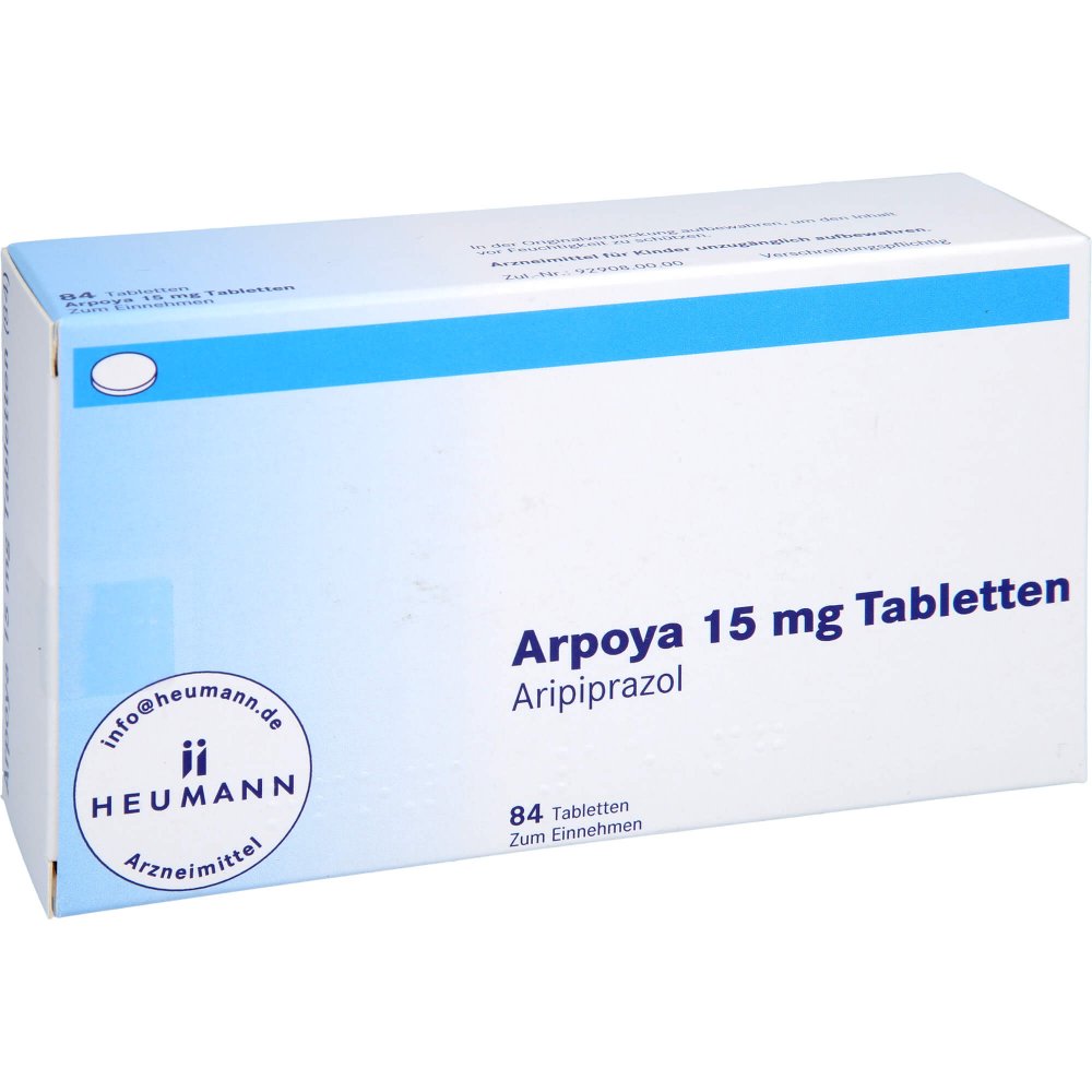 Das Produktfoto zeigt Arpoya 15 Mg Tabletten (84 stk) PZN 16197772