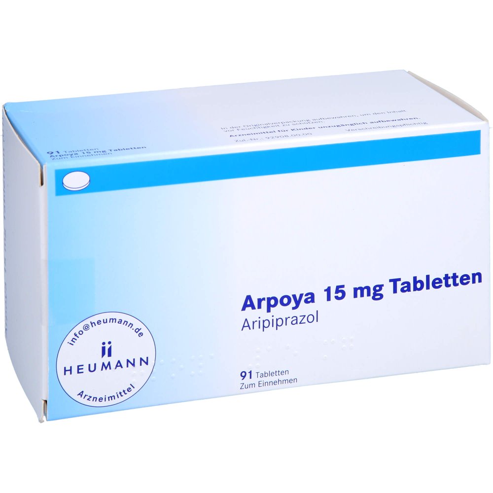 Das Produktfoto zeigt Arpoya 15 Mg Tabletten (91 stk) PZN 16197789