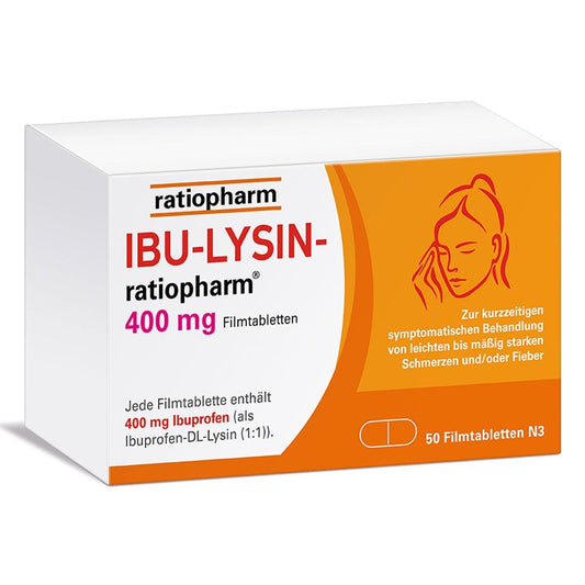 Ibu-Lysin-Ratiopharm 400 Mg Filmtabletten (50 stk)