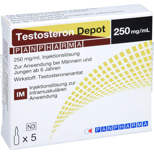 Testosteron Depot Panpharma 250 Mg/Ml Inj.-L.Amp. (5X1 ml)