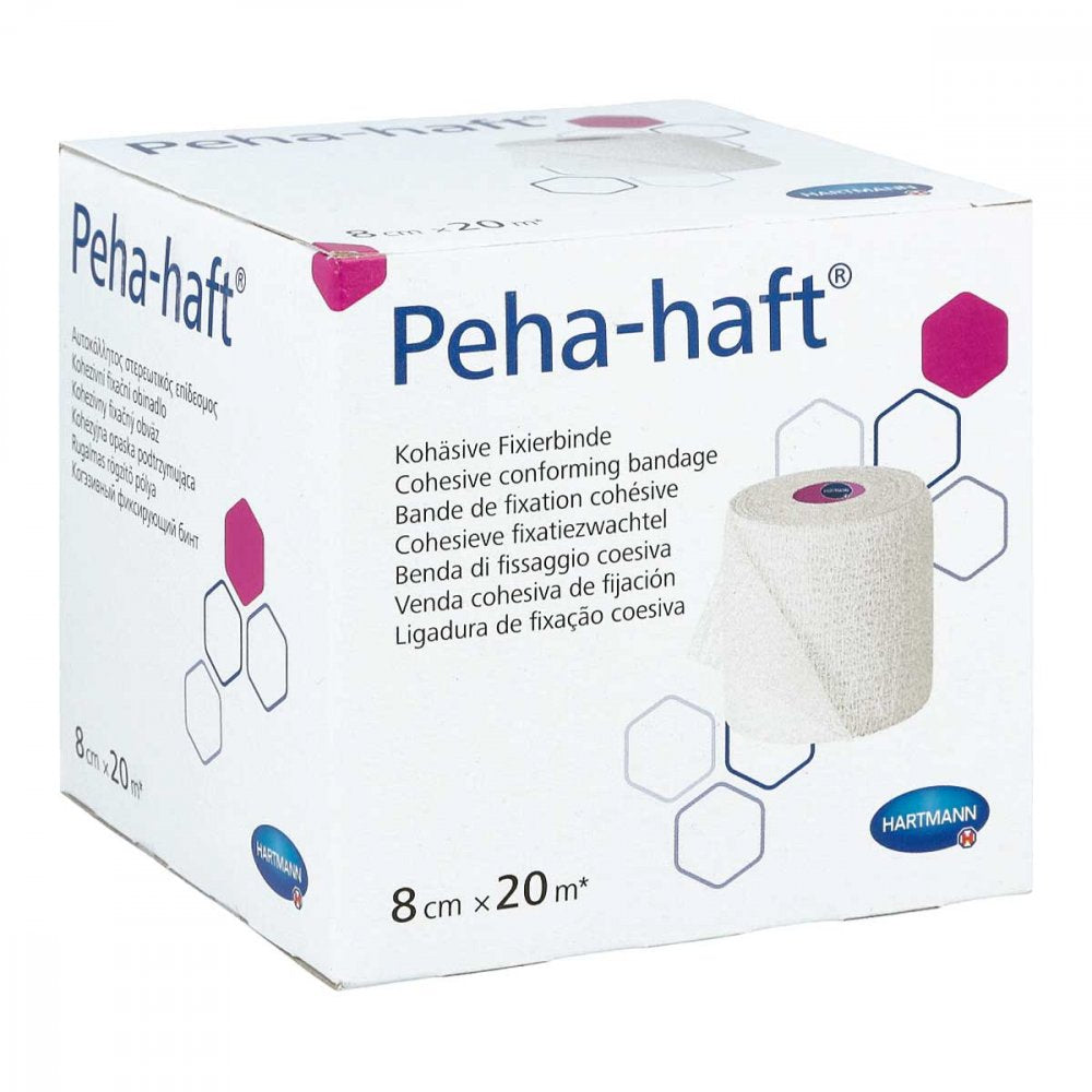 Das Produktfoto zeigt Peha-Haft Fixierbinde Latexfrei 8 Cmx20 M (1 stk) PZN 16205313