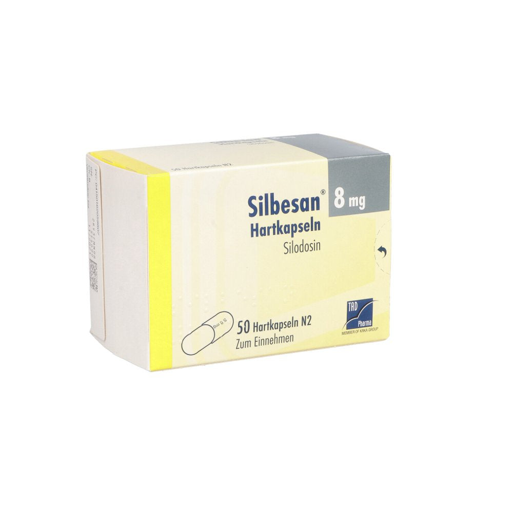 Das Produktfoto zeigt Silbesan 8 Mg Hartkapseln (50 stk) PZN 16205980