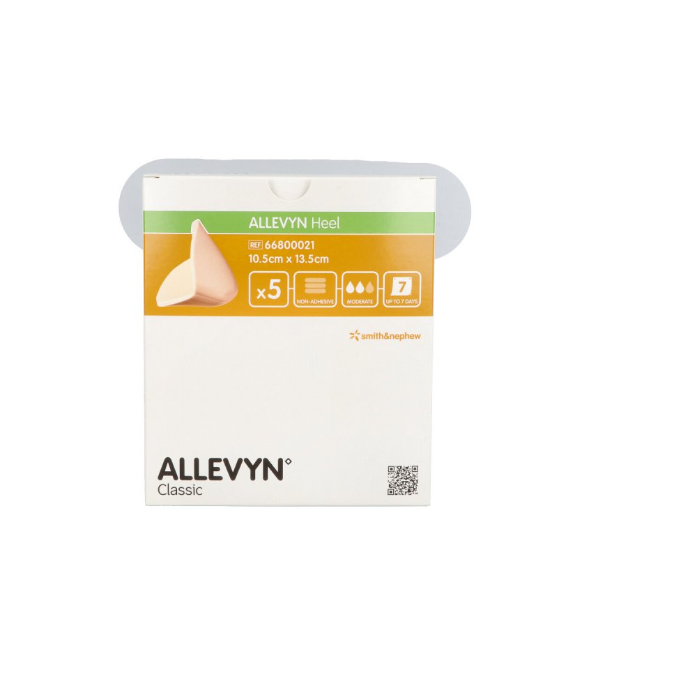 Das Produktfoto zeigt Allevyn Heel Schaumstoff Fersenverb.10,5x13,5 Cm (5 stk) PZN 16222352