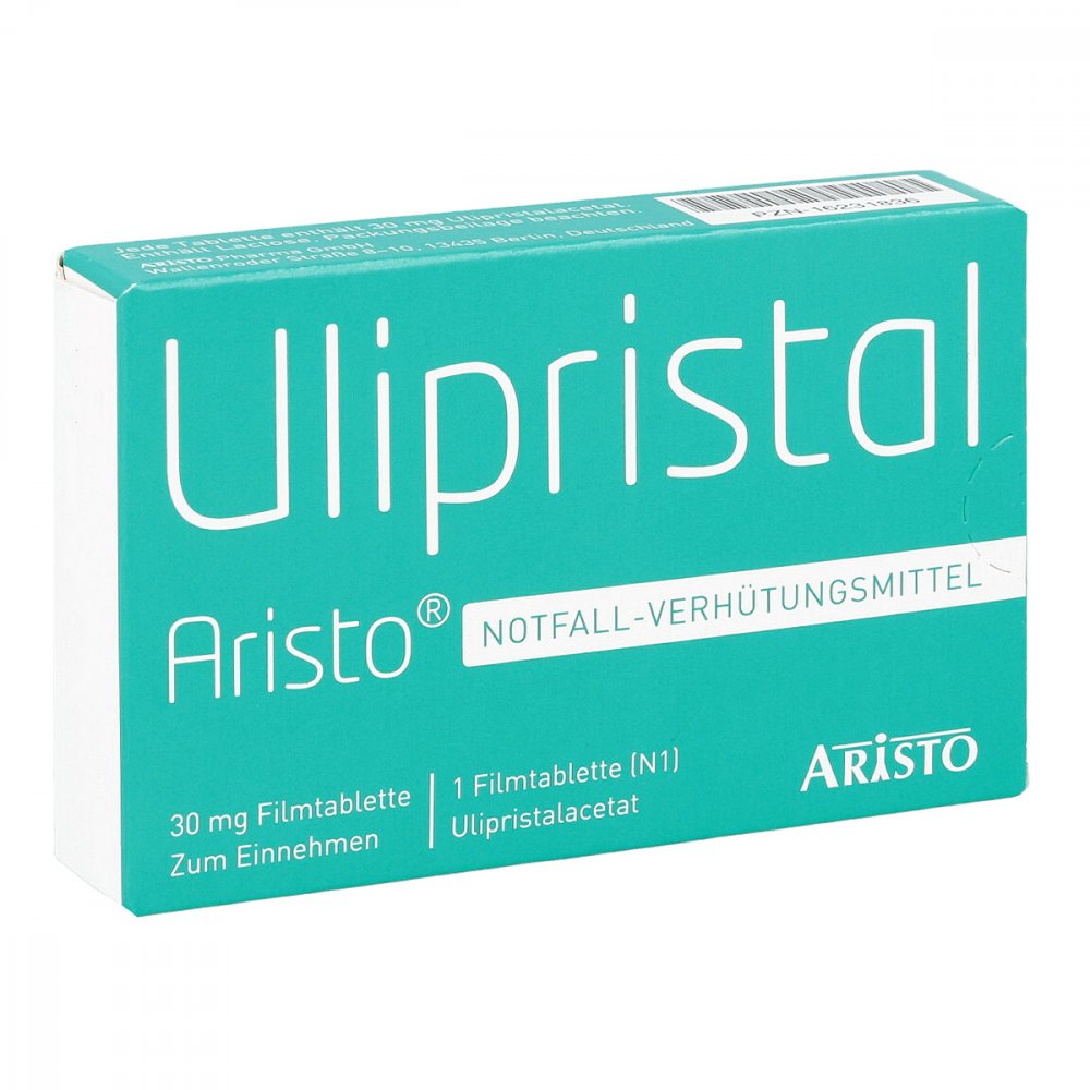 Das Produktfoto zeigt Ulipristal Aristo 30 Mg Filmtabletten (1 stk) PZN 16231836