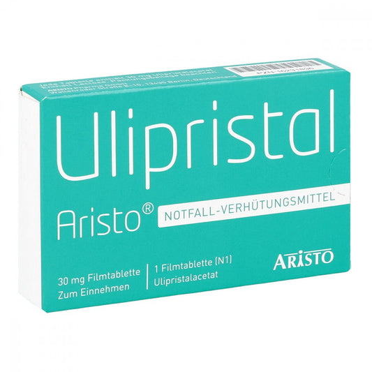 Das Produktfoto zeigt Ulipristal Aristo 30 Mg Filmtabletten (1 stk) PZN 16231836