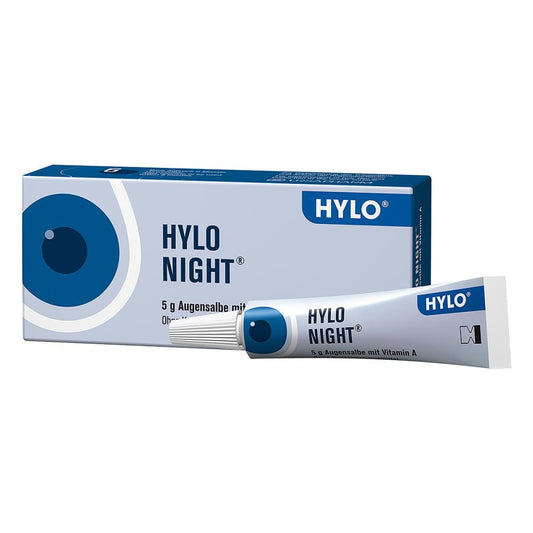Das Produktfoto zeigt Hylo Night Augensalbe (5 g) PZN 16233255