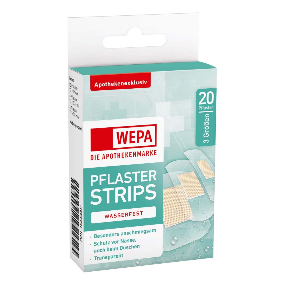 Wepa Pflasterstrips Wasserfest 3 Größen (20 stk)