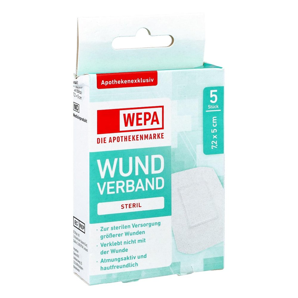 Wepa Wundverband 7,2x5 Cm Steril (5 stk)