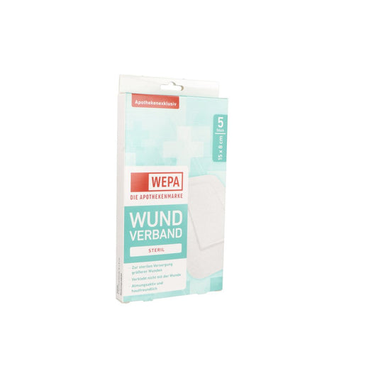 Das Produktfoto zeigt Wepa Wundverband 8x15 Cm Steril (5 stk) PZN 16233901