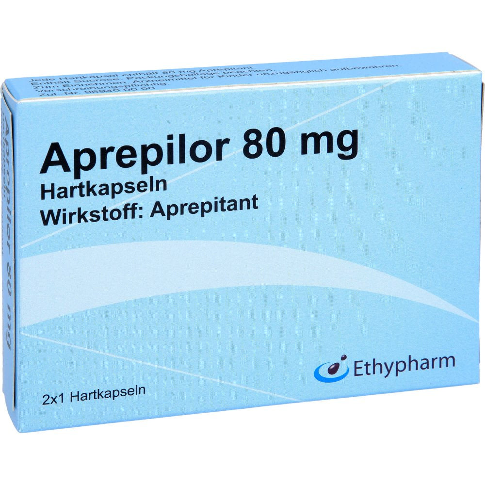 Das Produktfoto zeigt Aprepilor 80 Mg Hartkapseln (2 stk) PZN 16237164