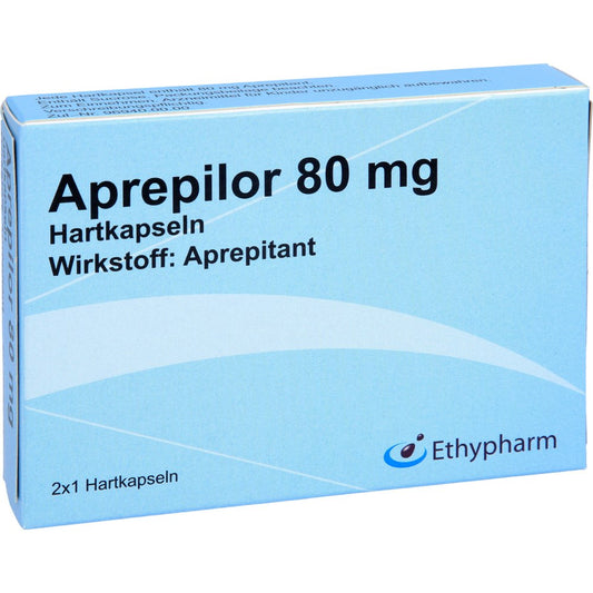 Das Produktfoto zeigt Aprepilor 80 Mg Hartkapseln (2 stk) PZN 16237164