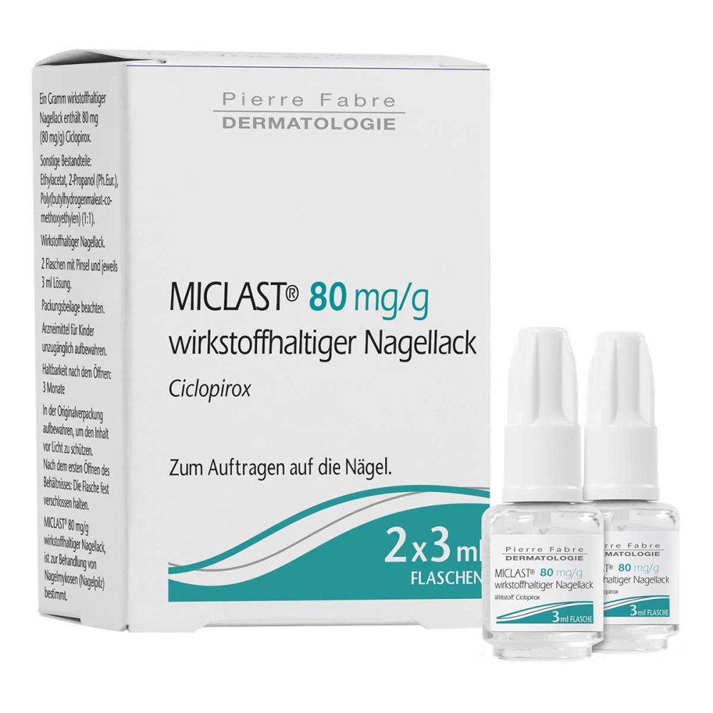 Miclast 80 Mg/G Wirkstoffhaltiger Nagellack (2X3 ml)