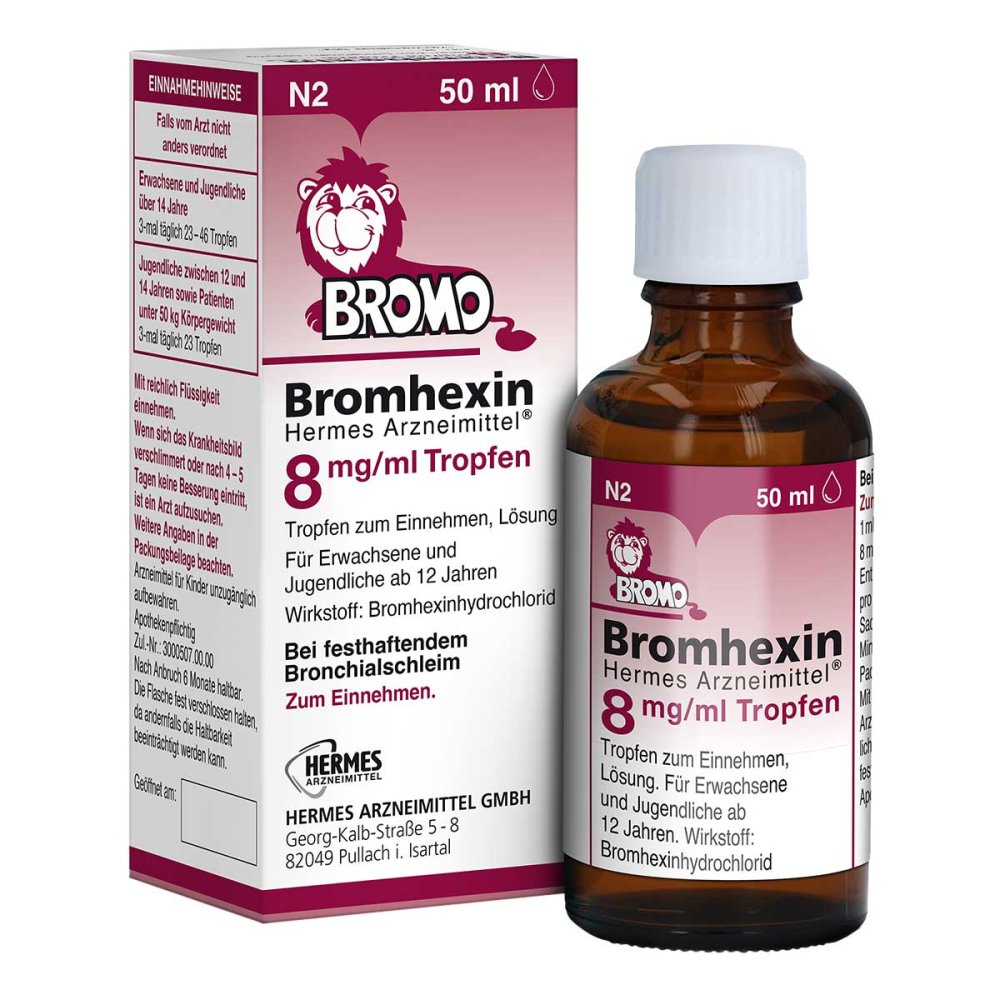 Bromhexin Hermes Arzneimittel 8 Mg/Ml Tropfen (50 ml)
