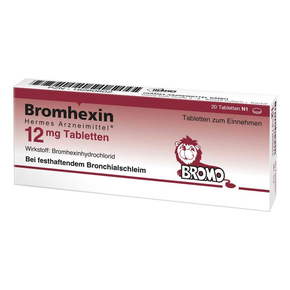Bromhexin Hermes Arzneimittel 12 Mg Tabletten (20 stk)