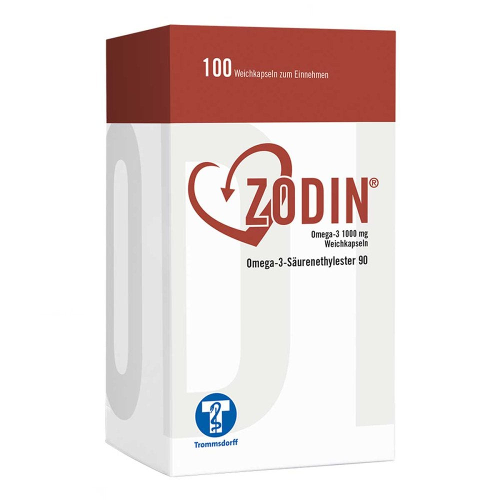 Das Produktfoto zeigt Zodin Omega-3 1000 Mg Weichkapseln (100 stk) PZN 16329825