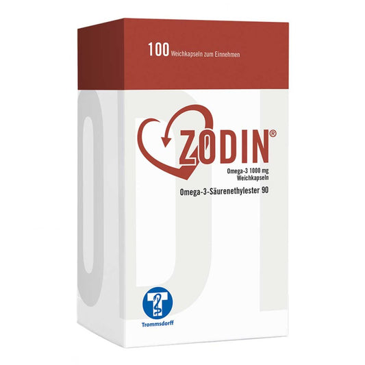Das Produktfoto zeigt Zodin Omega-3 1000 Mg Weichkapseln (100 stk) PZN 16329825